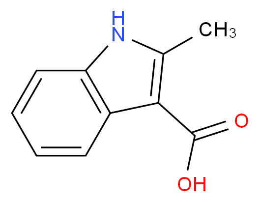 2-Methyl-1H-indole-3-carboxylic acid_分子结构_CAS_63176-44-3)