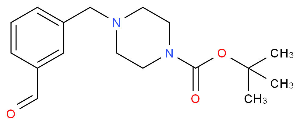 tert-Butyl 4-(3-formylbenzyl)piperazine-1-carboxylate_分子结构_CAS_850375-08-5)