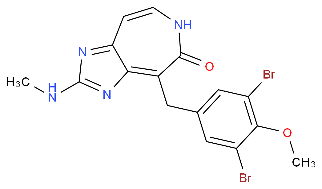 4-[(3,5-dibromo-4-methoxyphenyl)methyl]-2-(methylamino)-5H,6H-imidazo[4,5-d]azepin-5-one_分子结构_CAS_634151-16-9