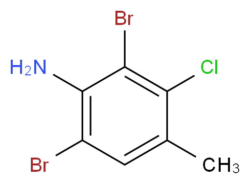 3-Chloro-2,6-dibromo-4-methylaniline_分子结构_CAS_84483-22-7)