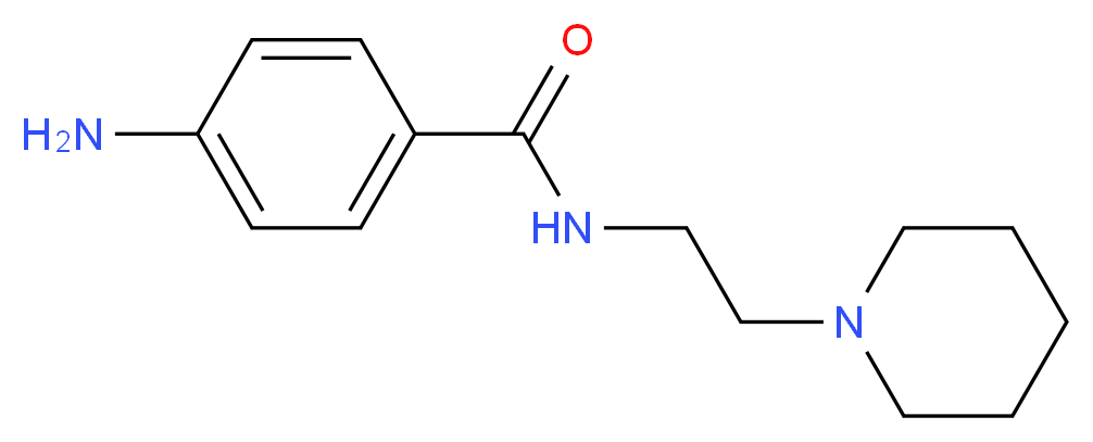 4-amino-N-[2-(piperidin-1-yl)ethyl]benzamide_分子结构_CAS_51-08-1