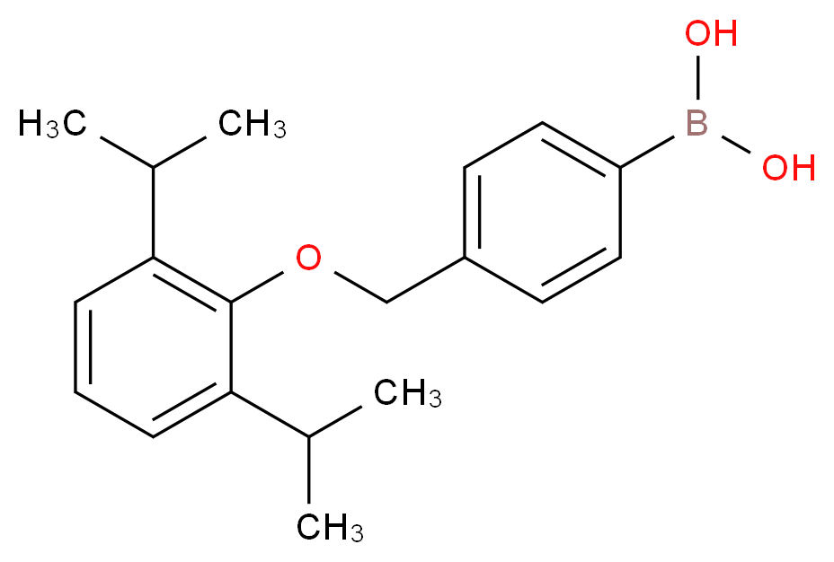 4-[(2′,6′-二异丙基苯氧基)甲基]苯硼酸_分子结构_CAS_1072951-63-3)