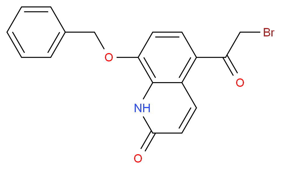 8-(benzyloxy)-5-(2-bromoacetyl)-1,2-dihydroquinolin-2-one_分子结构_CAS_100331-89-3