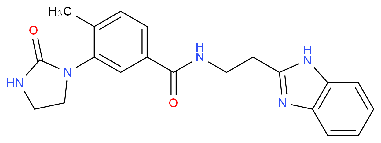 N-[2-(1H-benzimidazol-2-yl)ethyl]-4-methyl-3-(2-oxo-1-imidazolidinyl)benzamide_分子结构_CAS_)