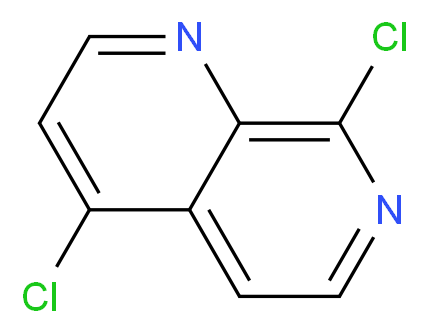 4,8-Dichloro-1,7-naphthyridine_分子结构_CAS_1279894-03-9)