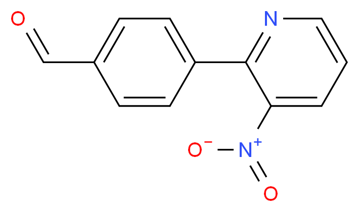 4-(3-Nitro-2-pyridinyl)benzenecarbaldehyde_分子结构_CAS_)