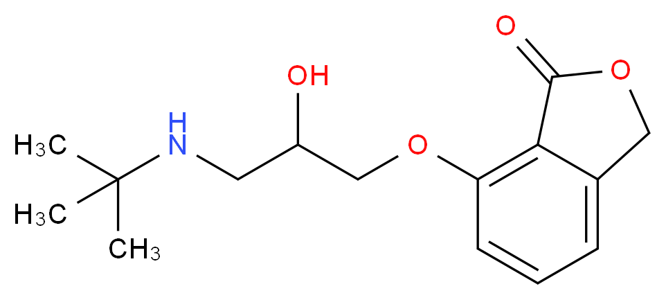 7-[3-(tert-butylamino)-2-hydroxypropoxy]-1,3-dihydro-2-benzofuran-1-one_分子结构_CAS_65776-67-2