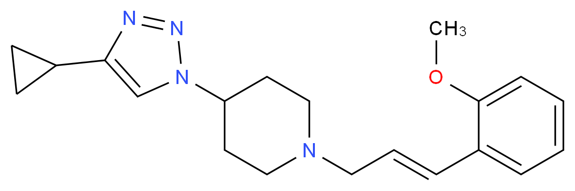4-(4-cyclopropyl-1H-1,2,3-triazol-1-yl)-1-[(2E)-3-(2-methoxyphenyl)prop-2-en-1-yl]piperidine_分子结构_CAS_)