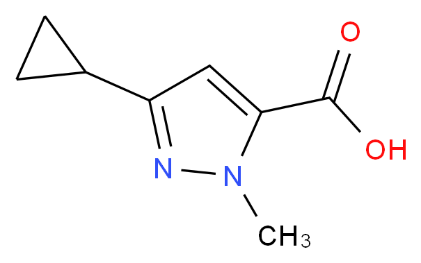 5-Cyclopropyl-2-methyl-2H-pyrazole-3-carboxylic acid_分子结构_CAS_957500-07-1)