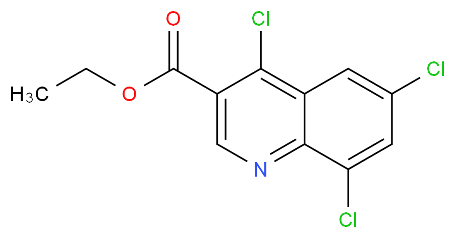 ethyl 4,6,8-trichloroquinoline-3-carboxylate_分子结构_CAS_31602-08-1