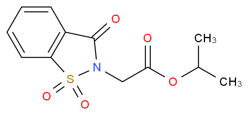 Saccharin N-(2-Acetic Acid Isopropyl Ester)(Piroxicam Impurity F)_分子结构_CAS_76508-37-7)