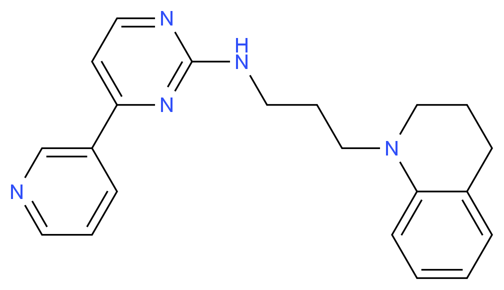 N-[3-(3,4-dihydro-1(2H)-quinolinyl)propyl]-4-(3-pyridinyl)-2-pyrimidinamine_分子结构_CAS_)