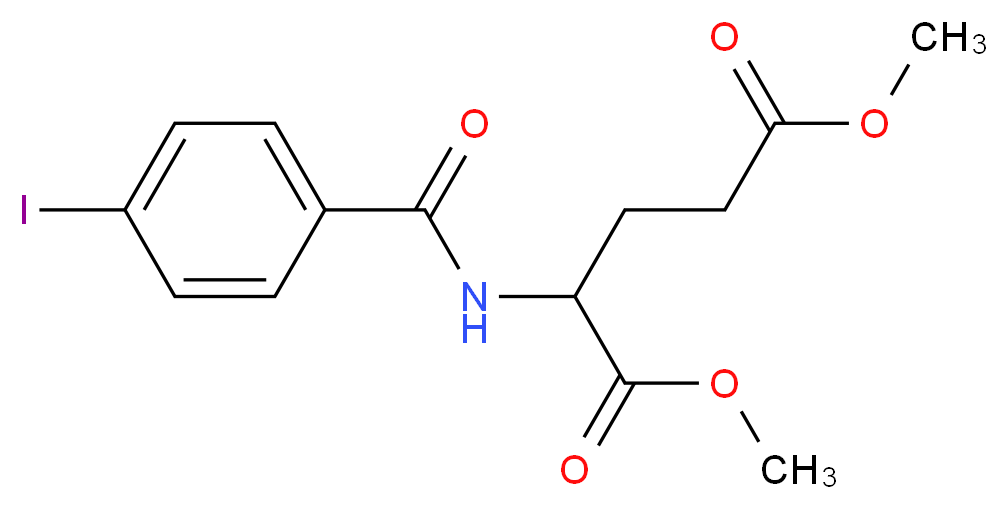 1,5-dimethyl 2-[(4-iodophenyl)formamido]pentanedioate_分子结构_CAS_473444-31-4