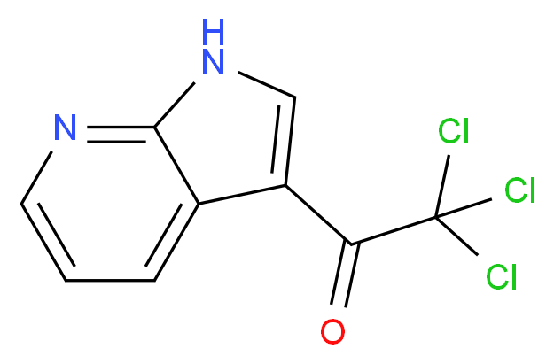 2,2,2-trichloro-1-{1H-pyrrolo[2,3-b]pyridin-3-yl}ethan-1-one_分子结构_CAS_163220-69-7