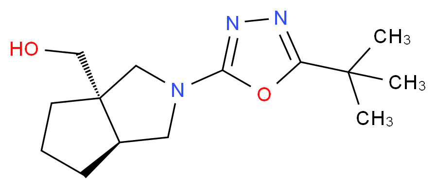 [(3aS*,6aS*)-2-(5-tert-butyl-1,3,4-oxadiazol-2-yl)hexahydrocyclopenta[c]pyrrol-3a(1H)-yl]methanol_分子结构_CAS_)