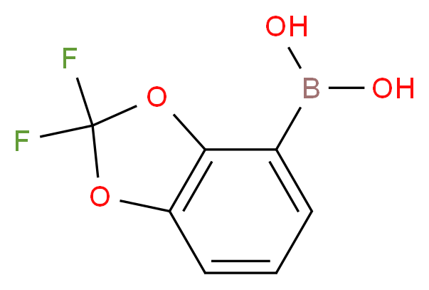 (2,2-difluoro-2H-1,3-benzodioxol-4-yl)boronic acid_分子结构_CAS_126120-87-4