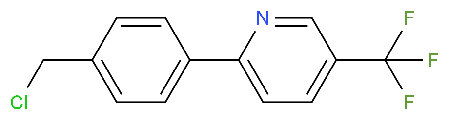 2-[4-(chloromethyl)phenyl]-5-(trifluoromethyl)pyridine_分子结构_CAS_613239-76-2)