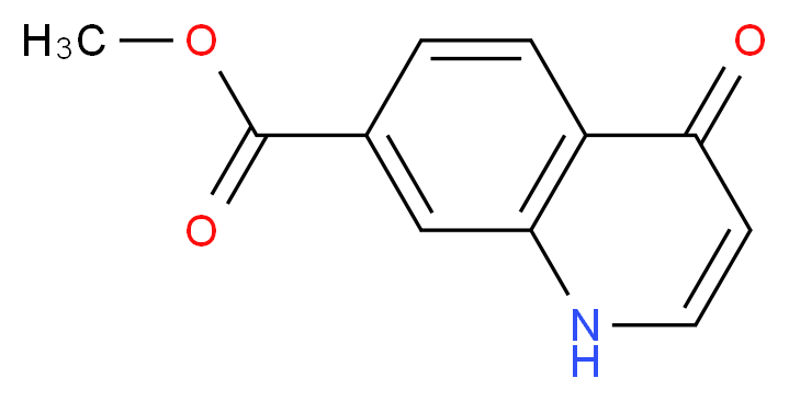 methyl 4-oxo-1,4-dihydroquinoline-7-carboxylate_分子结构_CAS_863785-96-0