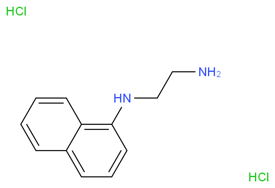 N-(1-NAPHTHYL)ETHYLENEDIAMINE DIHYDROCHLORIDE_分子结构_CAS_1465-25-4)