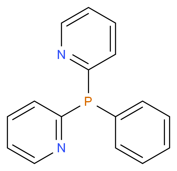 2-[phenyl(pyridin-2-yl)phosphanyl]pyridine_分子结构_CAS_68469-71-6