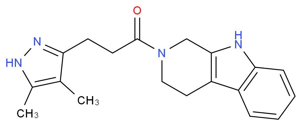 2-[3-(4,5-dimethyl-1H-pyrazol-3-yl)propanoyl]-2,3,4,9-tetrahydro-1H-beta-carboline_分子结构_CAS_)