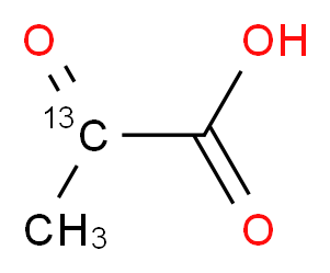丙酮酸-2-13C（游离酸）_分子结构_CAS_70155-58-7)