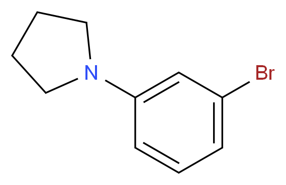 1-(3-bromophenyl)pyrrolidine_分子结构_CAS_219928-13-9)