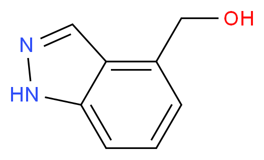 1H-indazol-4-ylmethanol_分子结构_CAS_709608-85-5