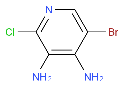 5-bromo-2-chloropyridine-3,4-diamine_分子结构_CAS_163452-78-6