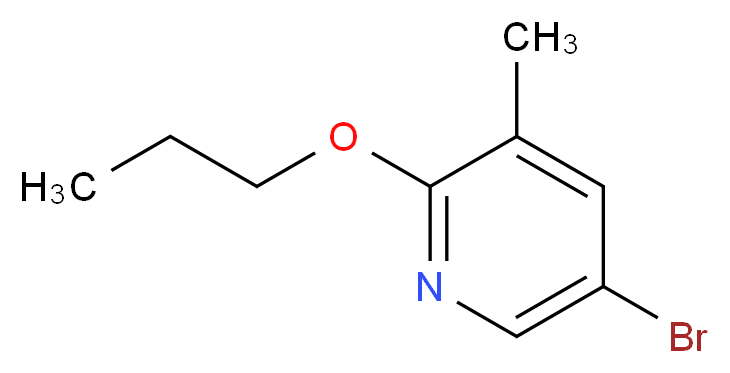 5-bromo-3-methyl-2-propoxypyridine_分子结构_CAS_1261972-34-2