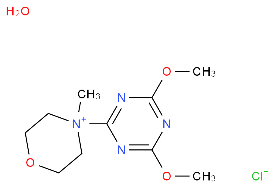 4-(dimethoxy-1,3,5-triazin-2-yl)-4-methylmorpholin-4-ium hydrate chloride_分子结构_CAS_3945-69-5