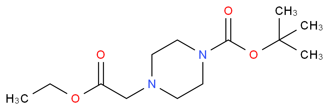 tert-Butyl 4-[(ethoxycarbonyl)methyl]-piperazine-1-carboxylate_分子结构_CAS_209667-59-4)