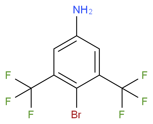 4-bromo-3,5-bis(trifluoromethyl)aniline_分子结构_CAS_268733-18-2