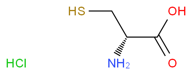 (2S)-2-amino-3-sulfanylpropanoic acid hydrochloride_分子结构_CAS_32443-99-5