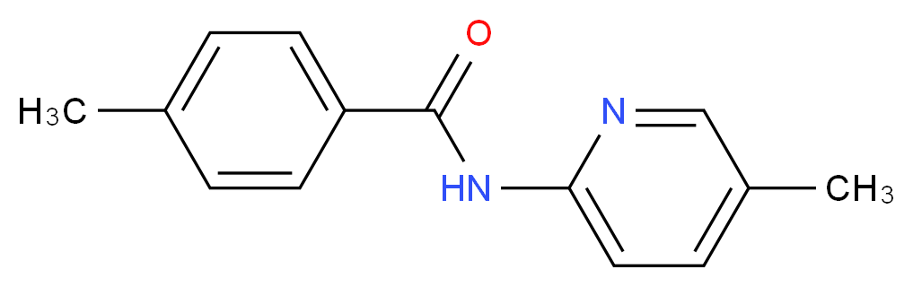 4-Methyl-N-(5-methyl-2-pyridinyl)benzamide _分子结构_CAS_349122-64-1)