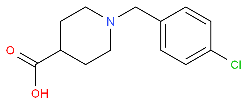 1-[(4-chlorophenyl)methyl]piperidine-4-carboxylic acid_分子结构_CAS_733798-69-1