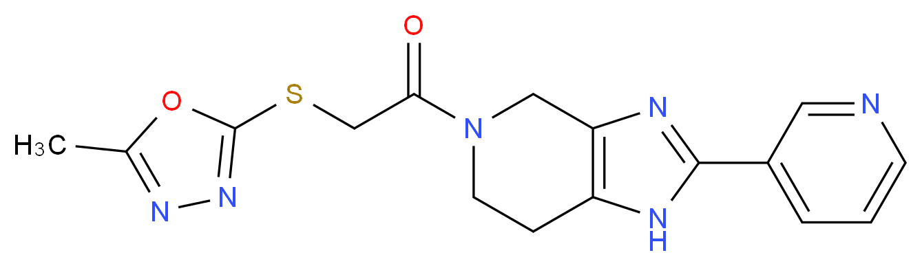 5-{[(5-methyl-1,3,4-oxadiazol-2-yl)thio]acetyl}-2-pyridin-3-yl-4,5,6,7-tetrahydro-1H-imidazo[4,5-c]pyridine_分子结构_CAS_)
