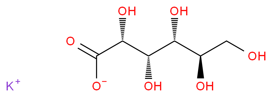 potassium (2R,3S,4R,5R)-2,3,4,5,6-pentahydroxyhexanoate_分子结构_CAS_299-27-4