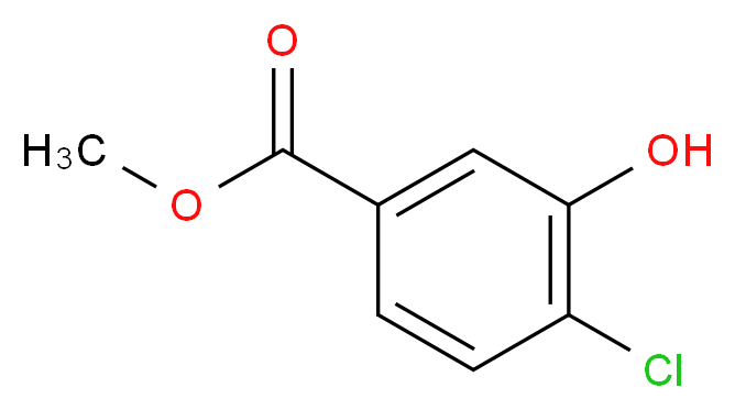 methyl 4-chloro-3-hydroxybenzoate_分子结构_CAS_166272-81-7