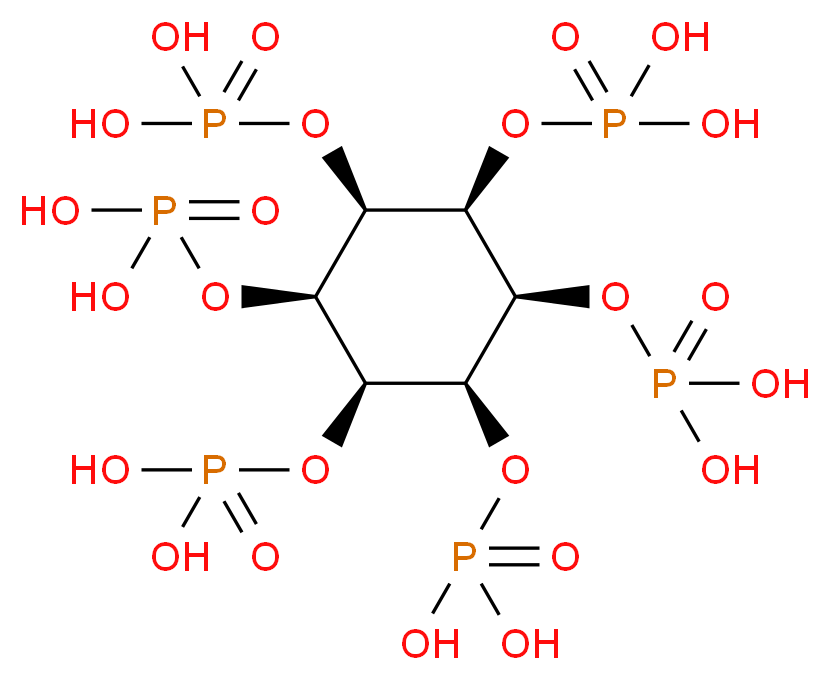 {[(1s,2R,3R,4S,5S,6s)-2,3,4,5,6-pentakis(phosphonooxy)cyclohexyl]oxy}phosphonic acid_分子结构_CAS_83-86-3