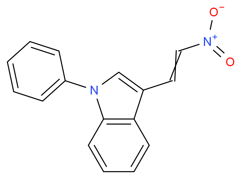 3-(2-nitroethenyl)-1-phenyl-1H-indole_分子结构_CAS_63050-02-2