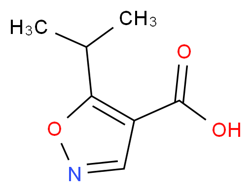 5-异丙基异噁唑-4-羧酸_分子结构_CAS_134541-05-2)