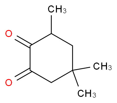 3,5,5-trimethylcyclohexane-1,2-dione_分子结构_CAS_57696-89-6