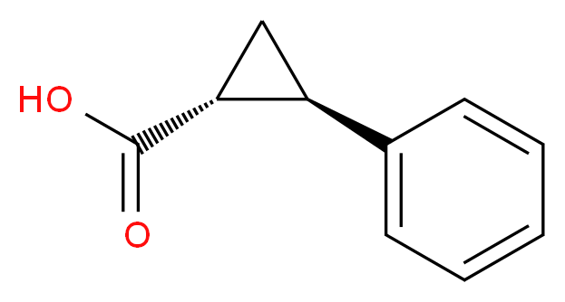 反式-2-苯基环丙烷-1-羧酸_分子结构_CAS_939-90-2)