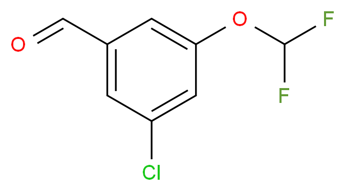 3-chloro-5-(difluoromethoxy)benzaldehyde_分子结构_CAS_433940-20-6)