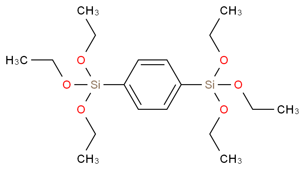 1,4-双(三乙氧基甲硅烷基)苯_分子结构_CAS_2615-18-1)