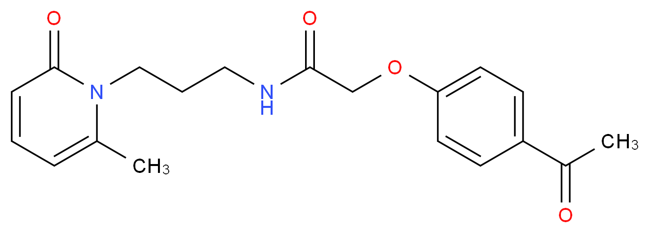 2-(4-acetylphenoxy)-N-[3-(6-methyl-2-oxopyridin-1(2H)-yl)propyl]acetamide_分子结构_CAS_)