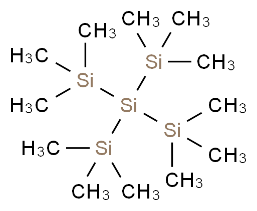 1,1,1,3,3,3-hexamethyl-2,2-bis(trimethylsilyl)trisilane_分子结构_CAS_4098-98-0