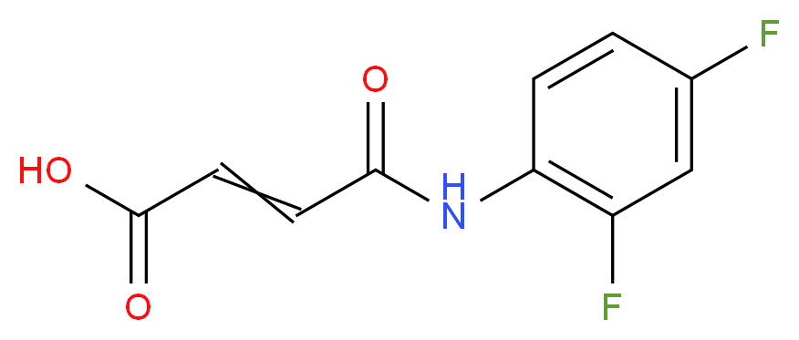 3-[(2,4-difluorophenyl)carbamoyl]prop-2-enoic acid_分子结构_CAS_6954-64-9