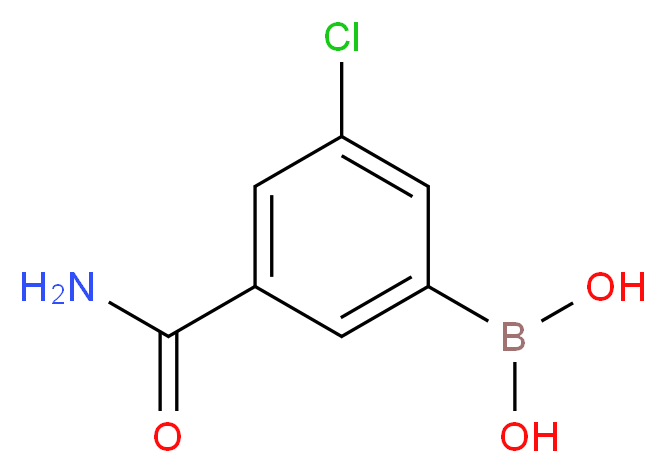 (3-Carbamoyl-5-chlorophenyl)boronic acid_分子结构_CAS_957120-53-5)